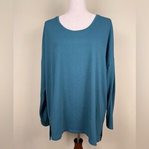 Banana republic XXL tunic teal green dolman sleeve preowned